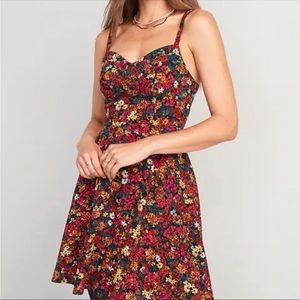 Fit & Flare Smocked Mini Cami Dress Floral